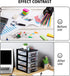 SEWACC Plastic Drawers, 4-Layer Small Drawer Organizer, Desktop Organizer with Transparent Drawers, Office Supplies