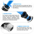 TAILONZ PNEUMATIC Male Branch Tee Push to Connect Fittings, 1/4 Inch Tube OD x 1/8 Inch NPT Thread (Pack of 10)