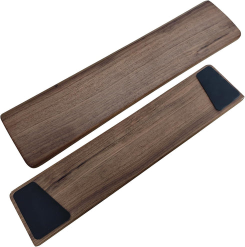 HAUSMODA Walnut Wooden Wrist Rest Pad for 75% 80% TKL Keyboard, Ergonomic Solid