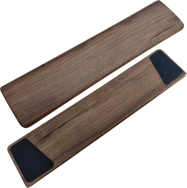 HAUSMODA Walnut Wooden Wrist Rest Pad for 75% 80% TKL Keyboard, Ergonomic Solid
