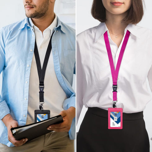Wisdompro Office Lanyard, 5 Pack 23 inch Quick Release Neck Strap with Detachable Buckle, Assorted Colors