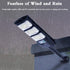 KVSXUIDU 324LED, IP67 commercial Solar outdoor lights, outdoor waterproof street light, equipped with mounting bracket