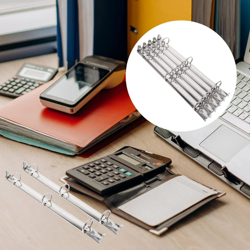 Tofficu 5 Pcs Metal Notebook 3-Hole Ring Binder Mechanism, Loose Leaf Binding Combs for DIY