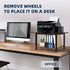 storenization Printer Stand with Storage Shelf, Small Printer Stand for Desk Office Home, Under Desk Printer Table