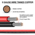 iGreely 8 AWG Battery Cable 4ft/1.2m Tinned Copper Wire with 5/16" Lugs for Solar Panel Automotive Motorcycle RV Marine