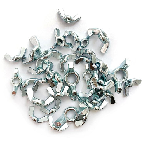 Yoliko 38 5 5/32",3/16",1/4",5/16",3/8" Pcs Sizes Wingnuts, Quality Carbon Steel Wing Nuts Zinc Plated Fasteners Parts