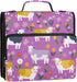 ALAZA 3 500 Ring Zipper Binder Milk Cow Wildflowers Binders Bag with Shoulder Strap Sheets Paper Organizer Trapper