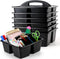 6 Pack Classroom Caddy with Handle Plastic Storage Caddy Organizer with 3