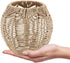 5.5x5.9 Inch, Cabilock Woven Lamp Shade with Metal Frame, Boho Round Small Lampshade Replacement, Woven Light Shade