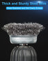 6 Pack Set 1/4-Inch Rocaris Carbon Steel Wire Wheel and Pen Brush with Hex Shank for Rust Removal, Corrosion and Scrub