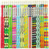 SKKSTATIONERY 288pcs Assorted Colorful Wooden Pencils with Eraser, Novelty Kids Pencils