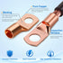 Nilight 150PCS Copper Wire Lugs and Heat Shrink Tubing 2 4 6 8 10 AWG Heavy Duty Battery Terminal Crimp Connectors 70 PCS Copper Lugs 80 PCS 3:1 Heatshrink Tubing Assortment Kit, 2 Years Warranty