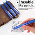 Vanstek 18 Pack Retractable Erasable Gel Pens, 9 Black & 9 Blue, Fine Point (0.7) for Writing and Note Taking