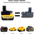 Biswaye Adapter for Dewalt 20V Battery to Replacement for Ryobi 18V One+ Battery, Compatible with Milwaukee M18 Battery