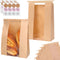 Moretoes 120 Pack Large Paper Bread Bags for Homemade Bread, 13.7x8.3x3.5 Inches,