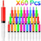 60 Pack Jello Shot Syringes - 30ml/1oz Plastic Syringe with Tip Cap