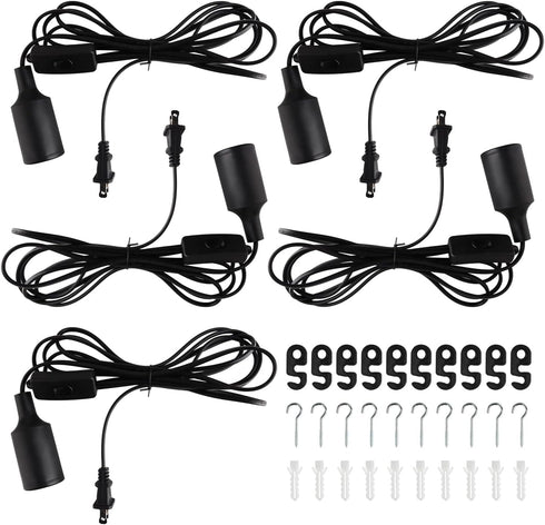 Plug in Hanging Light Kit, Retro Hanging Lights with Plug in Cord,