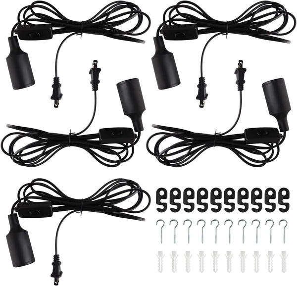 Plug in Hanging Light Kit, Retro Hanging Lights with Plug in Cord,