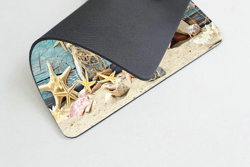 Smooffly Seashell Conch Starfish Mouse Pad, Non-Slip Rubber Gaming Mouse Pad
