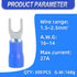 300 Pcs Blue 16-14 AWG Insulated Fork Spade U-Type Wire Connector Electrical Crimp Terminal