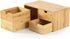 Wisuce Bamboo Desk Organizer, Mini Desktop Drawer Storage Box for Office Home Toiletries, No Assembly Required