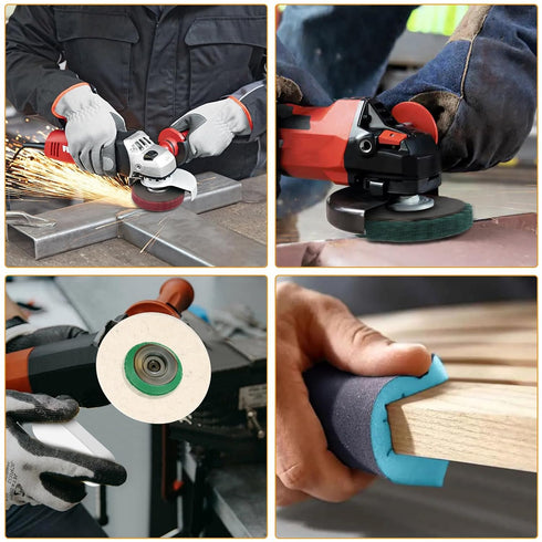 20 4 Inch 120/180/240/320 80/120/180 PCS Polishing Grinding Wheel Kit, Nylon Fiber Flap Disc Grit, Nylon Fiber & Wool