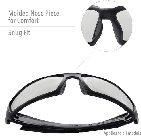Honeywell Uvex Hypershock Safety Glasses - Brown Frame with Gold Mirror Lens & Anti-Scratch Hardcoat