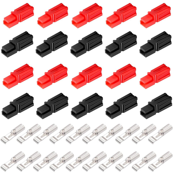 smseace 10Pairs 15/30Amp Power Connectors 1.5-4mm² (20-12AWG) Quick Connect/Disconnect for Forklift/Golf Cart