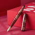 N23 Set HONG DIAN Red Rabbit Fountain Pen, Long Blade Medium Nib Gold Trim, New Year Lucky Rabbit Carving Design