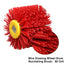 Abrasive Nylon Wire Drawing Wheel Drum Brushes, 80 Grit 120x100mm Wheel Drum Burnishing Tool Polishing Brush Wooden Wheels for Wood Furniture Working Surface Conditioning Tool(Red, 80 Grit)
