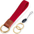 Stretchy Cute Key Chain, Upgraded Woven Wristlet Lanyard for Keys, ID Badges, Card Wallet, Phone (Red)