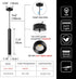 5W 3000K, 1.18 L11.8 Pendant Lights Kitchen Island, Modern Black Pendant Light for Bedroom Bedside Sofa Corner, Island