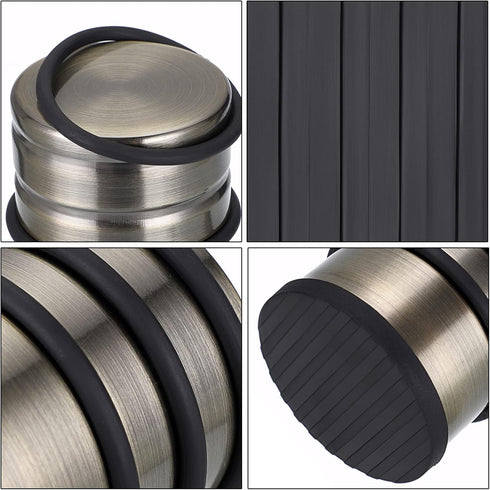 Sumnacon Heavy Duty Floor Door Stopper, No Drill Stainless Steel Door Stop with Anti-skid Rubber for Home Office