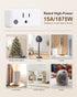 3 200FT 15A/1875W Remote Control Outlet Wireless Wall Mounted Light Switch, Independent Control Outlets, RF Range, Mini