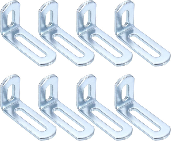 uxcell 8 Pcs Adjustable Right Angle Brackets, Slotted L-Shape Corner Bracket 2"x1.2"x0.7",