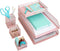BLU MONACO Office Supplies - Pink Desk Accessories for Women, 6 Piece Interlocking Desk Organizer Set