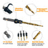 9Pcs Wood Countersink Drill Bit Set, Titanium Tapered Drill Bits for Woodworking and Carpentry