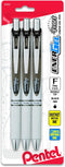 Pentel Gel Ink Pen, EnerGel Pearl, 0.5mm Fine Point, Needle Tip, Black (BLN75WBP3A)