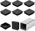 uxcell 4" (100mm) Square Tubing End Caps, 8 Pcs Plastic Hole Plugs