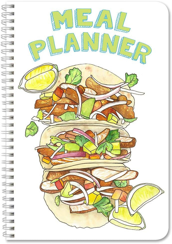 BookFactory Meal Planner Journal, Food Prep Log Book, Wire-O TransLux Cover, 106 Pages, 6'' x 9''