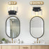 Fixtures,2-Light Vanity Lighting Bathroom Lights Over Mirror,Modern Sconces Wall Lighting with Clear Glass Shade,Light