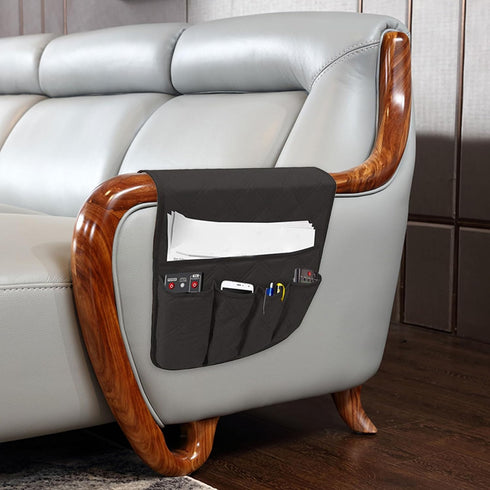 Oxxggkao Sofa Armrest Pocket Fashion Bedside Pocket Table Side Newspaper Remote Control Sundry Storage Bag Phone Holder