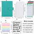 SKYDUE Budget Binder, Money Saving Binder with Zipper Envelopes, Cash Envelopes and Expense Sheets (Turquoise)