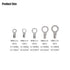 250pcs Non-Insulated Ring Terminals, Copper Connectors AWG22-16 Crimp Ring End Terminal for Electric Wire