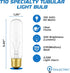 60W Bulbs (6-Pack) 60 T10 Bulb, E26 120V, 2700K, Dimmable OHLECTRIC Incandescent Light Watt Tubular Clear Glass, Medium