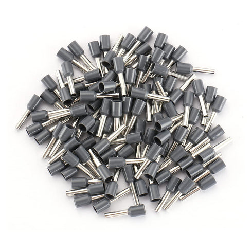 Baomain AWG 12/4.0mm² Copper Crimp Connector, Insulated Ferrule Pin, 100PCS, Gray