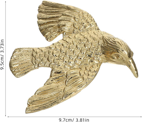 ELEOUTI Brass Bird Drawer Handle Vintage Cabinet Knobs Retro Brass Handles for Wardrobe Dresser Bedside Table Kitchen