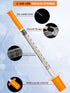 100 Pack 1ml 32G 1cc 1/4 Inch (6mm) Disposable Syringe, Lab Supplies Syringes, Individually Wrapped