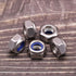 M6-1.0 (50 pcs) Nylon Insert Hex Lock Nuts, 304 Stainless Steel 18-8 Locknut, Bright Finish, DIN985