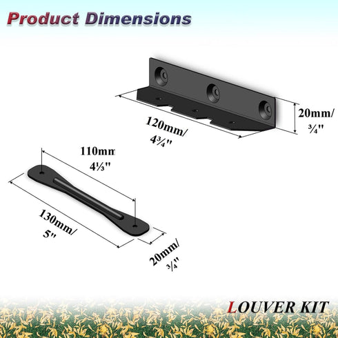 Explranltec 11 (48'') Decorative Fence Louver System, Louver Hardware System for Blinds and shutters, Louver Pergola